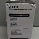 60W (80W Peak) Portable Bluetooth Speaker with Double Subwoofer Heavy Bass, Bluetooth 5.0 Wireless 100ft Outdoor Speaker, Support FM Radio, LED Colorful Lights, Stereo Sound, for Home, Party, Travel