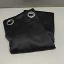 NICETOWN Black Out Curtains for Bedroom 84 inches Long - Light Reducing Thermal Insulated Solid Grommet Curtains/Panels/Drapes for Living Room (Set of 2, W52 x L84)