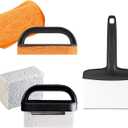 BLACKSTONE 5060 Professional 8-Piece Griddle Cleaning Kit, Stainless Steel, Black