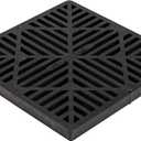 NDS 1211G* Square Catch Basin Drain Grate, Diamond Design, Fits 12-Inch Catch Basin Drain, Risers and Low Profile Adapter, 12-Inch, Plastic, Black