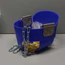 Jungle Gym Kingdom Toddler Swing - Heavy Duty, High Back, Full Bucket Baby Swing Seat with Coated Chains for Outdoor Use - Fully Assembled - Blue