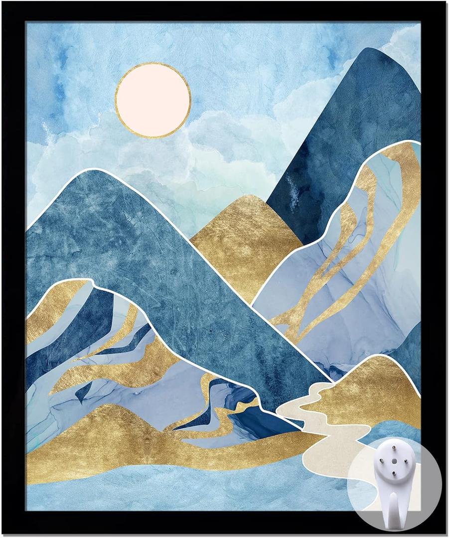 Black Picture Frame, 20x24 Picture Frame for Photo Poster Canvas Certificate Document Display Horizontally or Vertically High Transparent Wall Gallery(Size 20 x 24 inches) (Black (Pack of 1))