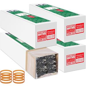 Feifeiya 4 Sets 49 x 12 Inch Recycling Box for Straight Lamps with Bags Straight Lamps Recycling Storage Bin Box that Holds up to 61 x T12 Tube Lights or 132 x T8 Fluorescent Tubes