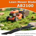 SummerCool 21" Lawn Mower Blade Replacement for EGO Power+ 56V Models LM2100SP LM2101 LM2100 LM2102SP LM2142SP,Mulching Mower Blade 21Inch,Black,1 Pack