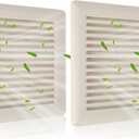 Calvana (2-Pack) C350GN Bathroom Fan Cover with Springs, 8-3/4" x 9-1/8" Exhaust Fan Replacement Grille, Compatible with Broan-NuTone, Fits Models 690 693 VC305C3N VC307C2N, 695 and 696N, White