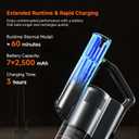 uwant V500 Cordless Vacuum Cleaner with Auto Empty&Auto Dust Scrap System, 7-Layer HEPA Filtration, Anti-Tangle Brush, Stick Vacuum for Pet Hair, Hard Floors, CarpetGrey