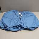 Wrap Around Dust Ruffle Bed Skirt - Denim Blue - for Queen Size Beds with 18 Inch Drop - Elastic Strap - Adjustable Pleated Bedskirt with Brushed Fabric and Wrinkle Free - For Women, Men, Kids & Teens