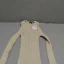 Maternity Dress Long Sleeve V Neck Knit Stretchable Sweater Dresses Pregnancy Clothes for Photoshoot Baby Shower (Small, Apricot)