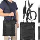 Catheter Bag Holder, Urine Drainage Bag Holder w/Drain Tube Cover & Adjustable Strap, Water-Resistant & Machine Washable, Privacy & Secure for Foley Catheter Users (Diamond Pattern-black)