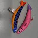 PetBusy Cat Toys with[5000mg A+Natural Catnip &Silvervine] [Baby Grade] Interactive Soft Chew Kicker Cat Toys for Indoor Cats & Kittens, [Crinkle &Bell] Fish Sound Toy, Drives Bored Cat Crazy with Fun (Blue+Pink)