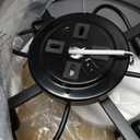 20" Farmhouse Rustic Ceiling Fan with Lights Low Profile, Black Flush Mount Ceiling Fan with Light Remote Control, Bladeless 6 Speeds for Bedroom, Living Room, Nursery