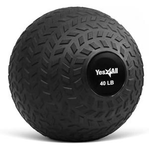 Yes4All Slam Balls, 10-40lb Weighted Ball Weight, Durable PVC Sand Filled Workout Dynamic Slam Ball for Core Strengthen
