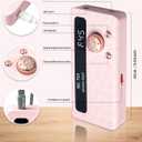 Electric Nail File Professional Kit - 45000RPM Portable Nail Drill Electric File with 11 Bits & BaseLED ScreenUltra-Silent, Rechargeable Nail Drills Machine for Acrylic Nails Gel Polishing (Pink)