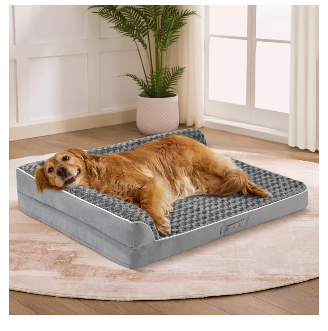 Dog Bed for Large Dogs-Big Waterproof Sofa Dog Bed with Removable Washable Cover, Washable Pet Bed with Waterproof Lining and Nonskid Bottom,Pet Bed for Large Dogs, 34x25