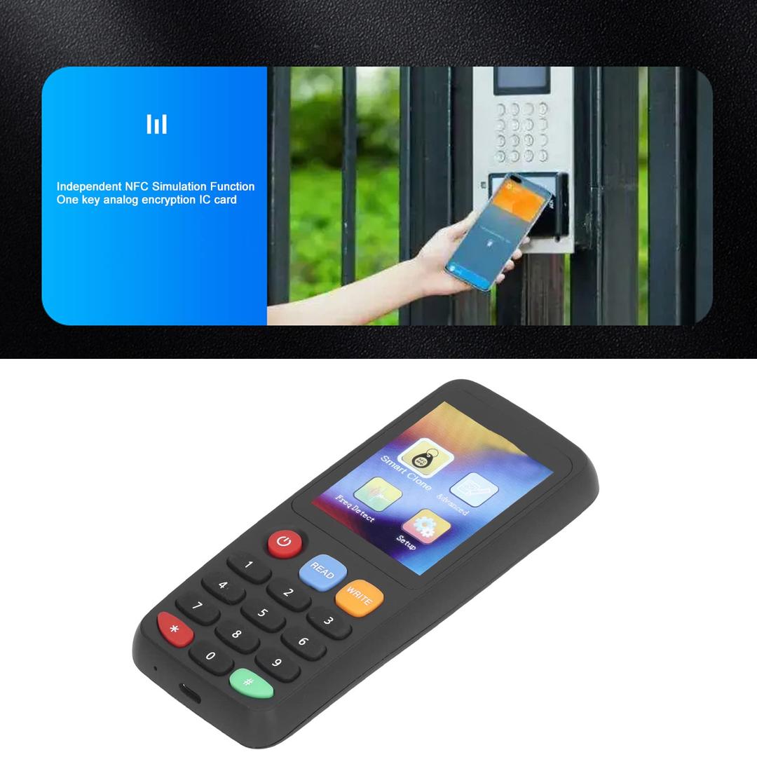 USB Card Copier, Full Frequency Handheld RFID Reader RFID Card Copier Duplicator with 5 T5577 Cards, APP Connection RFID Duplicator (5 UID Buckles 5 UID Cards)