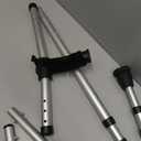 Forearm Crutches for Adults, Lightweight Aluminum Walking Crutches with 15-Level Adjustable Height, Arm Cuff, Shock Absorber, Ergonomic Handles, Comfortable Grip, Anti-Slip, Foldable, 350LBS, 1 Pair