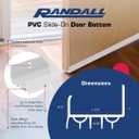 PVC Slide-On Door Bottom | Adjustable Plastic Weatherstrip Door Bottom with Drip Cap | 3 Feet (36-Inch) | for 1 3/4 Doors | White | Fits Gaps 3/8 to 7/8 | Made in The USA