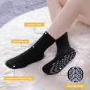 FNOVCO Non Slip Socks for Women Winter Warm Cozy Fuzzy Slipper Socks Soft Fluffy Hospital Socks with Grips