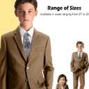 Boys Formal Suit 5 Piece Set, Toddler Tuxedos for Wedding, Suits for Teens Boy Dress School Clothes, 8Y
