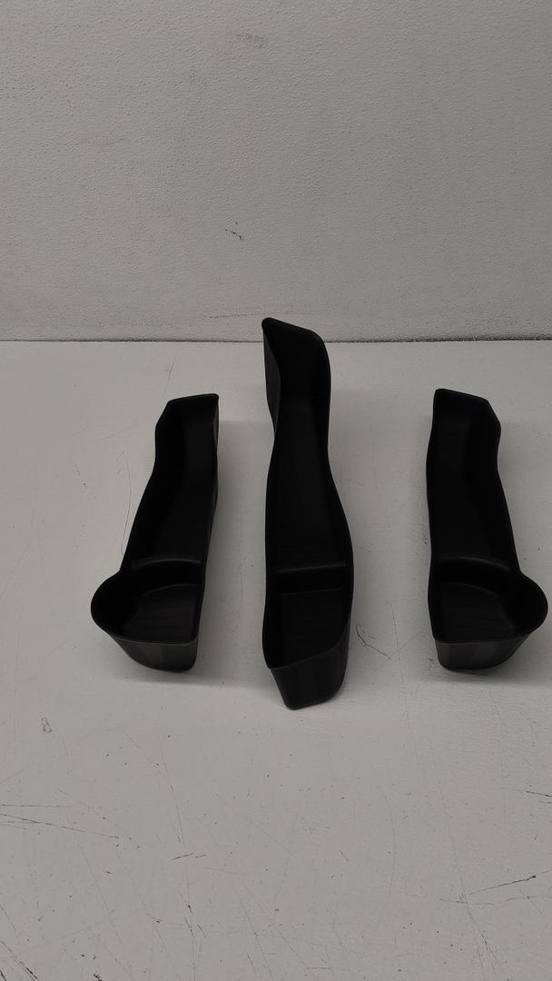 3Pcs Door Side Storage Box Easy Installation Front Rear Door Tray for Model 3 Highland 2024, Premium TPE Material (Black)