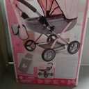 Bayer Baby Doll Stroller Toy Set with Accessories - Pink/Grey Pretend Play Carriage for Toddlers & Kids up to 18 Inch Dolls, 63 X 34 X 58 Cm