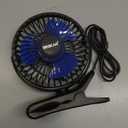 BESKAR USB Clip on Fan, Portable Small Fan with Cord Powered, 3 Speeds Strong Airflow, with Sturdy Clamp, Quiet Personal Desk Fan (Black)