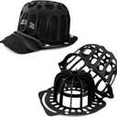 Silicone Hat Washer Cage Hat Cleaner for Baseball Caps, Rust-Proof & Shape-Saving Design,Ball Cap Washer Fit for Adults and Kids Hats Shaper,Flexible and durableCap holder,Black