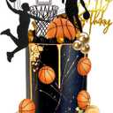 20 PCS Basketball Cake Toppers, Basketball Star Themed Cake Decorations for Birthday Cake Party Decorations Party Supplies