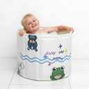 WAVYEASE® New Design Portable Bath Tub for Toddlers - Foldable Deep Soak Bathtub for Kids, One-Second Setup, Easy Storage, Lightweight, Travel Essentials for Age 1-5