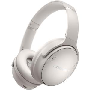 Bose QuietComfort Headphones - Wireless Bluetooth Headphones, Active Over Ear Noise Cancelling and Mic, USB-C Charging, Deep Bass, Up to 24 Hours of Playtime, White Smoke