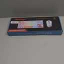 BlueFinger 75% Wireless Gaming Keyboard and Mouse with Smart Display, Rechargeable Light Up Wireless Keyboard with Knob Control, RGB Backlit Gaming Mouse for Mac Laptop Computer PC Gamer (White)