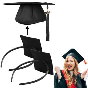 2 x ZEYER Graduation Cap Headband for Women Graduates, Students, Firm Anti-Fall Hair Band for Grad Cap, Secure Hairstyle Ideal For Graduation Ceremonies