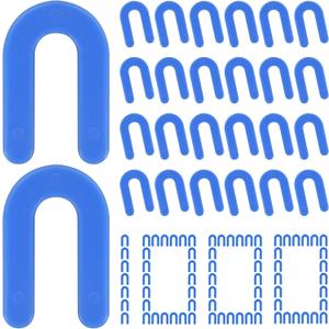 DGSL Tile Leveling System Tile Spacers 1/16 Inch, 1000 pieces Horseshoe Shim U Shape Plastic Tile Leveling Clips for Various Types of Tile Leveling (Blue)