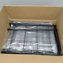 LINZINAR Shoe Rack Long 4 Tier Shoe Storage Organizer Metal Wide Shoe Shelf for Closet Entryway Bedroom 24 Paris Large Capacity, Gold Black