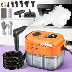 Upgraded 1.8Qt Handheld Steam Cleaner for Home Cleaning,6-Levels Adjustable Pressurized Handheld Steamer, Protable Hand held Steamer for Cleaning 10s Heat-Up, Protable Steam Cleaners Handheld for Home