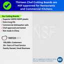 Thirteen Chefs Large 18 x 12 Black Plastic Cutting Board - 1/2" Thick HDPE for Restaurants and Professional Kitchens, NSF