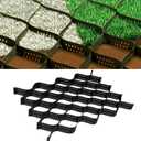 2 Inch Depth Gravel Ground Base Grid Stabilizer Mud Slope Control Driveway HDPE Material Expandable Folding Permeable Paver Honeycomb Grid for Paths,Sidewalks,ParkingLots,Gardens,Yards (3.3 X 16.5 FT)