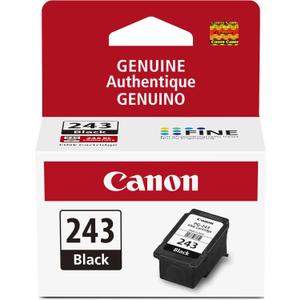 Canon PG-243 Genuine Black Ink Cartridge, Compatible with iP2820, MX492, MG2420/2520/2920/2922/2924/3020/2525, TS3120/302/302a/202/4520/3320