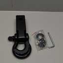 Nilight Anti-Theft Shackle Hitch Receiver 2Inch 45000 LBs Breaking Strength 3/4" Anti-Theft D Ring Shackle 5/8" Trailer Hitch Lock Pin Heavy Duty Solid Towing Kit for Trucks Off Road (Black)