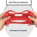 JCHPINE Silicone Cover Case for JBL Flip 7 Portable Speaker, Accessories for JBL Flip 7 Protective Case with Silicone Handle (Red)
