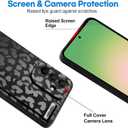 OOK Compatible with Samsung Galaxy A56 5G Case with Wrist Strap, Black Leopard TPU Shockproof Protection Slim Cover with Camera Protection for Women Girls
