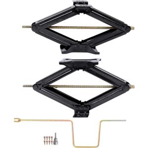 munirater RV Trailer Stabilizer Leveling Scissor Jacks 2-Pack 6600lbs with Speed Crank Handle