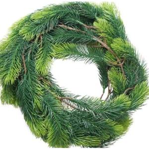 24 Inch Christmas Wreath Artificial PE Pine Wreaths Front Door Hanging Decor for Windows Xmas Winter Indoor and Outdoor Wreath
