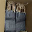 BagDream 100 Pack 3.5x2.4x6.7 Inches Mini Gift Party Favor Bags Small Kraft Black Gift Bags with Handles Bulk Recyclable Paper Sacks