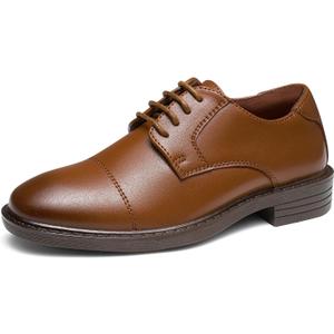 GINNI Boys Dress Shoes Classic Oxfords Wedding Church Formal Shoes for Toddler/Little Kid/Big Kid (Brown) 3