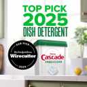 Cascade Free & Clear Dishwasher Pods, Dishwasher Detergent, Dish Detergent Soap, Lemon Essence, 47 Count
