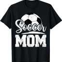 Soccer Mom Soccer Player Game Day Mother's Day T-Shirt (Black) S