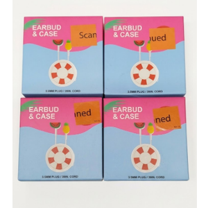 3.5 mm Plug Wired Earbuds W/Case Pack Of 6