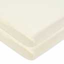 American Baby Company 2 Pack 100% Natural Cotton Fitted Pack and Play Sheets 39" x 27" - Soft & Breathable Pack N Play Sheets for Playard & Mini Crib Mattress, Cream, for Boys & Girls