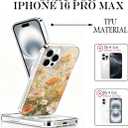 for iPhone 16 Pro Max Case, Floral Clear Cases, Cute Floral Pattern Flower Design, Oil Painting Flower Phone Case, Scratch Resistant Shockproof Cover, Aesthetic Phone CoverB138